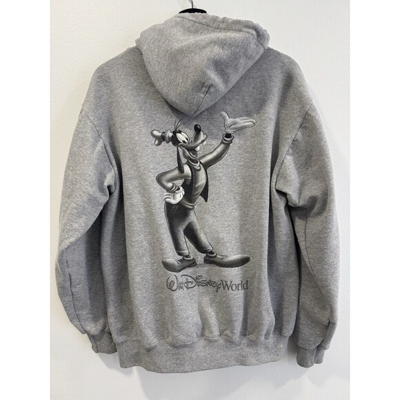 VTG Rare Disney Goofy Parks Zip-Up Embroidered Hoodie Adult M - Picture 3 of 6